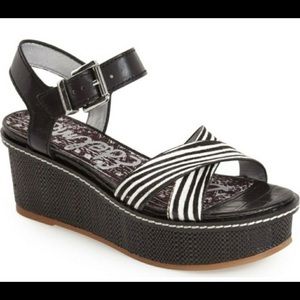 Sam Edelman Tina Platform Wedge Sandals: Calf Hair